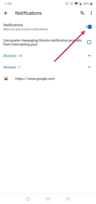 Cómo detener las notificaciones de Chrome Desactivar notificaciones móviles